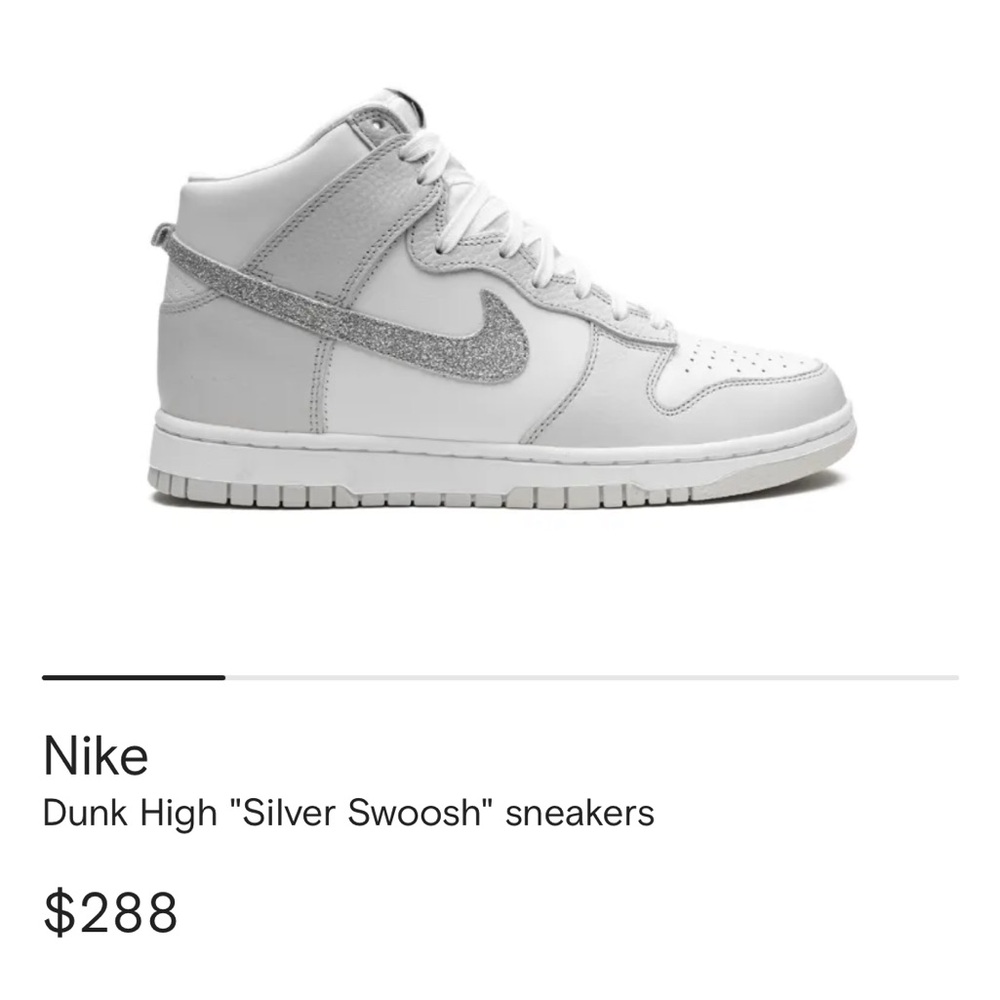 Nike Dunk High White and Silver Sneakers